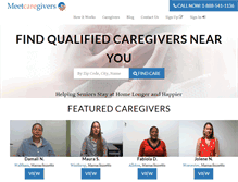 Tablet Screenshot of meetcaregivers.com